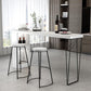 Table de pub / bar en métal moderne rectangle Table de hauteur de barre intérieure blanche