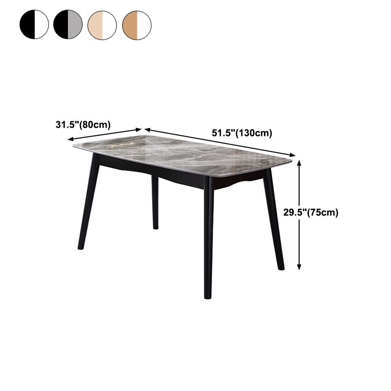 Stone Dining Table Traditional Luxury Dining Table with Solid Wood Base Clearhalo 'Dining Tables & Seating' 'Dining Tables' 'dining_table' 'furn' 'furn_dining_table' 'Furniture' 'Kitchen & Dining Furniture' 1200x1200_fb910e8d-91ff-4d68-8626-4480de761a6c