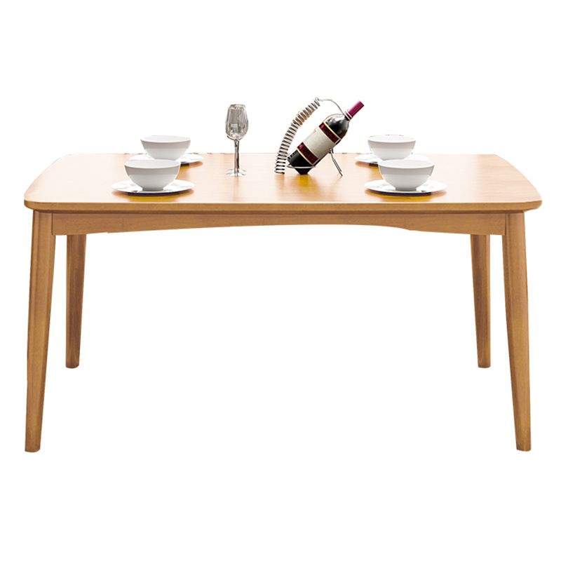 Rectangle Contemporary Dining Table Solid Wood Dining Room Table