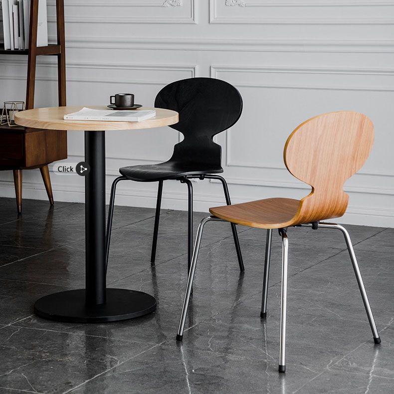 Contemporary Style Dining Chair Armless Side Chair with Metal Legs for Kitchen Clearhalo ' kitchen&dining_furn' 'Dining Chairs' 'Dining Tables & Seating' 'dining_chair' 'furn' 'furn_dining_chair' 'Furniture' 'furniture_dining_chair' 'Kitchen & Dining Furniture' 'kitchen' 1200x1200_fb91b712-7542-4608-8a19-f3cc01a783b3