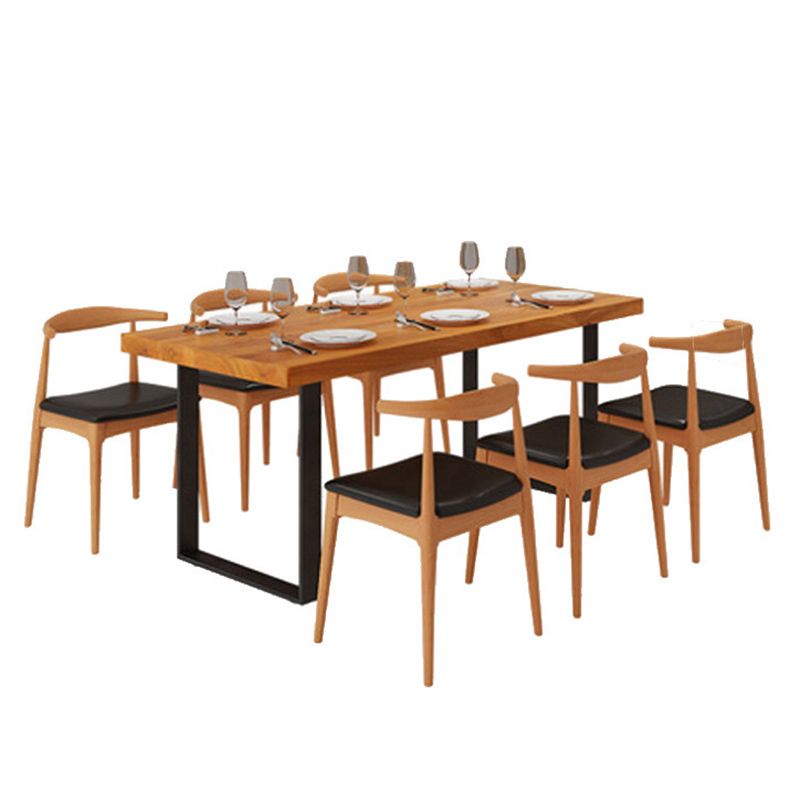 Industrial 1/2/7 Pieces Dining Set Rectangle Wood Dining Table for Dining Room