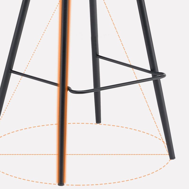 Modern Upholstered Stools with Metal Legs Matte Finish Indoor Counter & Bar Stools Clearhalo 'Bar Furniture' 'Bar Stools' 'bar_stools' 'furn' 'furn_bar_stools' 'Furniture' 'Kitchen & Dining Furniture' 1200x1200_fb988685-86ac-4f40-9665-cc142fbd25c3