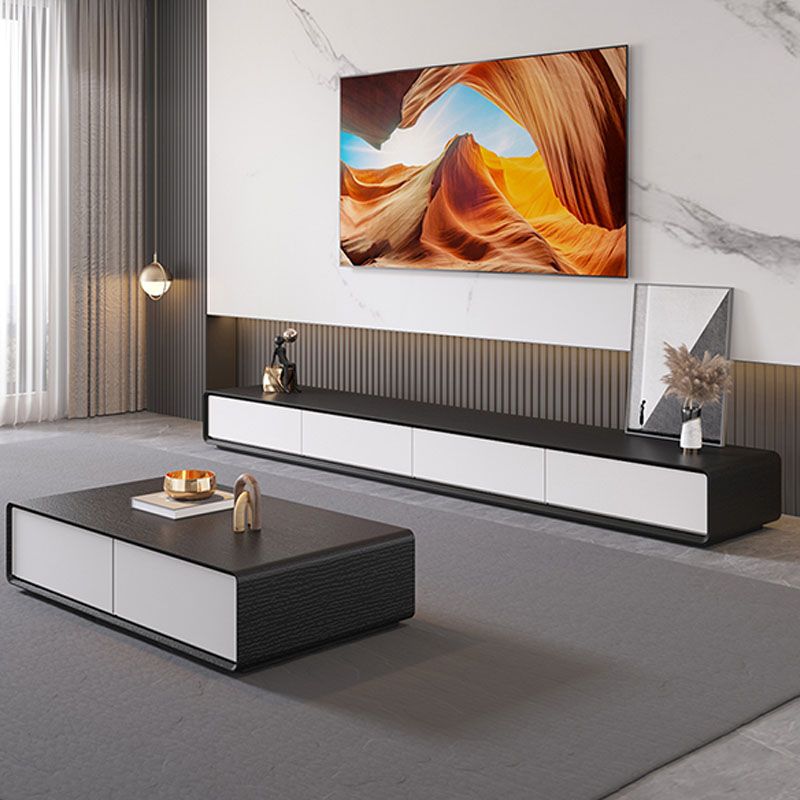 Contemporary TV Media Stand Engineered Wood Stand Console with Drawers Clearhalo 'furn' 'furn_tv_stands_entertainment_centers' 'Furniture' 'Living Room Furniture' 'TV Stands & Entertainment Centers' 'TV Stands & Media Storage Furniture' 'tv_stands_entertainment_centers' 1200x1200_fb9a7a11-4541-41ec-884f-8d812043bed6