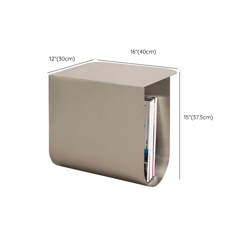 Contemporary Sofa Side Accent Table Metal with Storage Living Room Abstract Clearhalo 'Coffee & Accent Tables' 'End & Side Tables' 'end_side_tables' 'furn' 'furn_end_side_tables' 'Furniture' 'Living Room Furniture' 1200x1200_fb9a9d8d-482d-4c14-a66a-059919f064fc