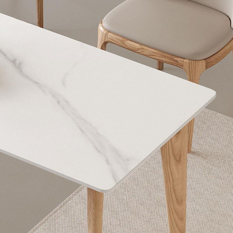 Medieval Rectangle Dining Table Sintered Stone Table with Wooden Legs Clearhalo 'Dining Tables & Seating' 'Dining Tables' 'dining_table' 'furn' 'furn_dining_table' 'Furniture' 'Kitchen & Dining Furniture' 1200x1200_fb9ab4ec-68b8-4e60-9dde-a1b519f64ae8