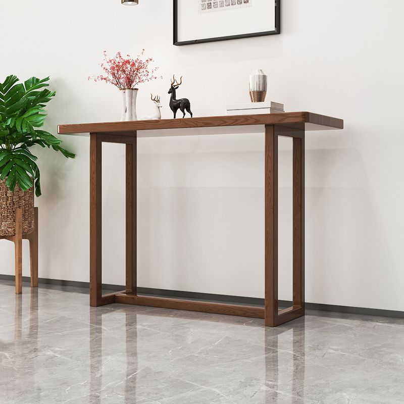 Solid Wood 1-shelf Console Table 13.78" W Rectangle Accent Table for Hall