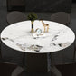 Modern Dining Sintered Stone Table Dining Round Table with Metal Legs for Home Use Clearhalo 'Dining Tables & Seating' 'Dining Tables' 'dining_table' 'furn' 'furn_dining_table' 'Furniture' 'Kitchen & Dining Furniture' 1200x1200_fb9d7785-aa7d-4116-869e-629309871c19