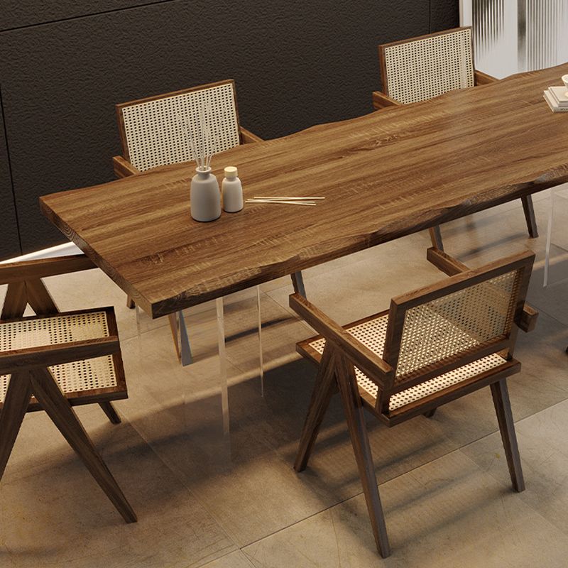 Moderne 1/5/7 Stück Essset Rechteck Holz Esstisch für Esszimmer Küche