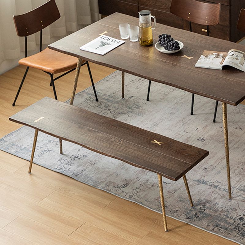 Juego de comedor industrial 1/5/6/7 PCS Mesa de comedor de madera maciza y sillas sin brazos