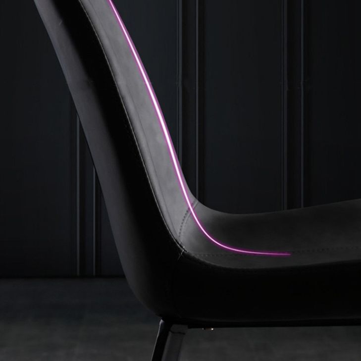 Contemporary Style Dining Chair Armless Kitchen Side Chairs with Metal Legs Clearhalo ' kitchen&dining_furn' 'Dining Chairs' 'Dining Tables & Seating' 'dining_chair' 'furn' 'furn_dining_chair' 'Furniture' 'furniture_dining_chair' 'Kitchen & Dining Furniture' 'kitchen' 1200x1200_fba09a5d-09a9-453f-9c44-7ca34524e532