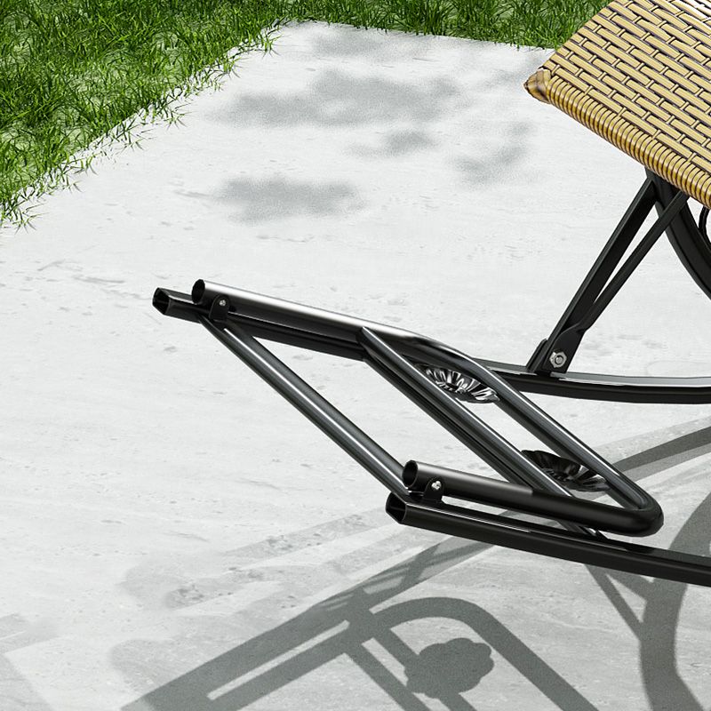 Modern Rocker Wicker Woven Rope Sedia a dondolo reclinabile