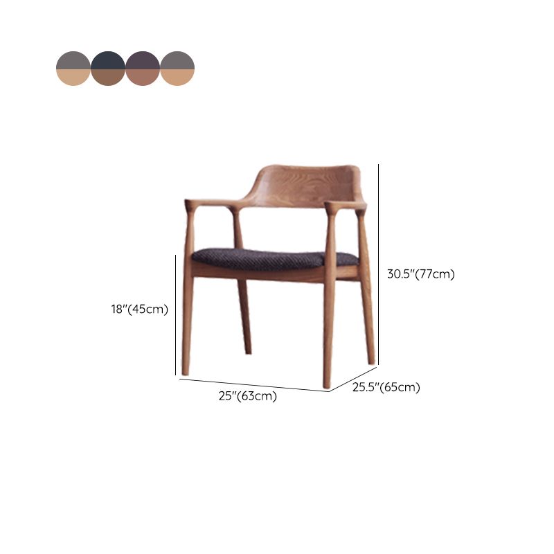 Silla de brazo de estilo moderno de madera de madera abierta silla de comedor para la cocina