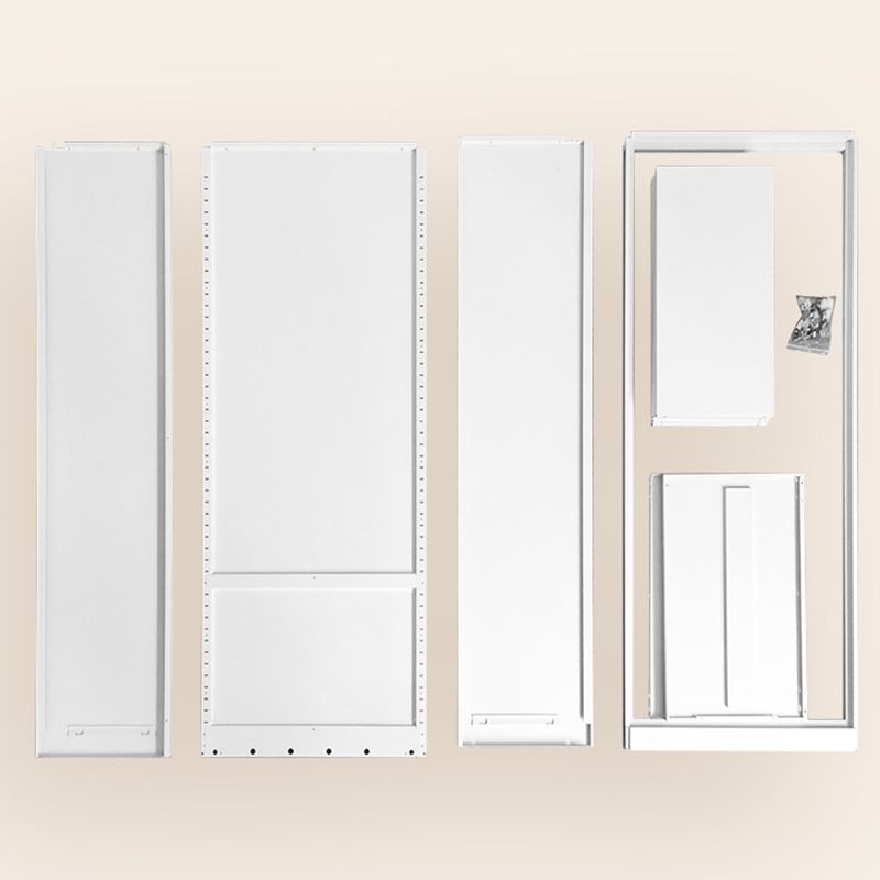 Closed Back Metal Bookshelf Modern Rectangle Storage Standard Bookshelf