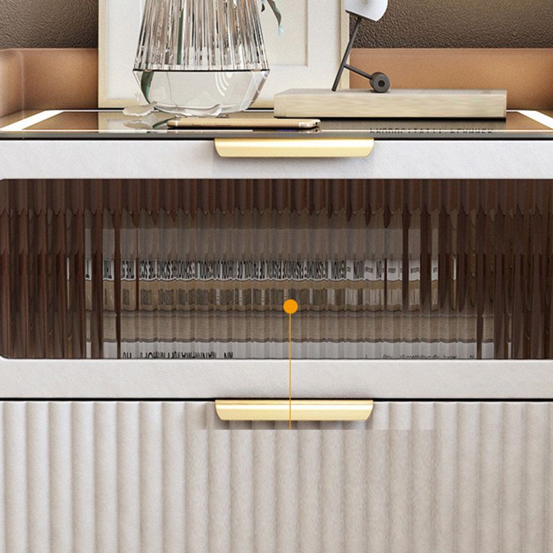 Modern Accent Table Nightstand Stone Drawer Storage Bedside Cabinet with Legs Clearhalo 'Bedroom Furniture' 'furn' 'furn_night_stand' 'Furniture' 'night_stand' 'Nightstands' 1200x1200_fba67c9b-40dc-455e-bcf0-69c87cc53044