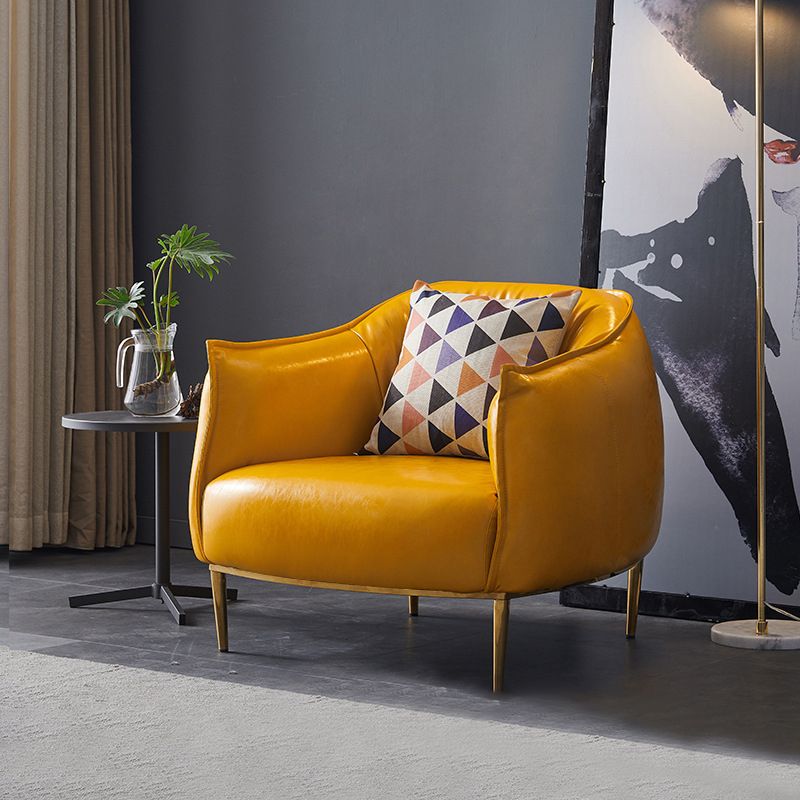 Faux Leather Chair32.6" L x 31.8" W x 29.9" H Arms Included Chair for Bedroom Clearhalo 'Accent Chairs' 'accent_chairs' 'Chairs & Seating' 'Furniture' 'furniture_accent_chairs' 'Living Room Furniture' 1200x1200_fba6928f-7124-41f8-bcce-1dd47a842fcc