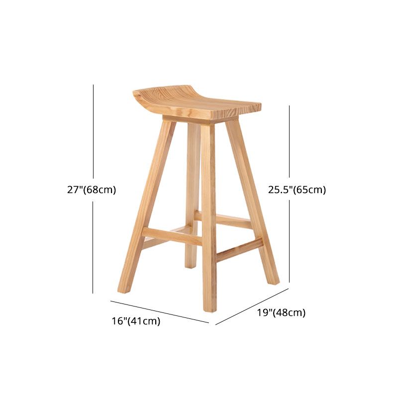 Contemporary Solid Wood Barstool Bristol Bar Stool with Footrest and Backless Clearhalo 'Bar Furniture' 'Bar Stools' 'bar_stools' 'furn' 'furn_bar_stools' 'furniture_bar_stools' 'Kitchen & Dining Furniture' 'kitchen&dining_furn' 'kitchen' 'kitchen_furn' Furniture' 1200x1200_fba77cbc-30bc-4ac1-a10b-d890304d3870