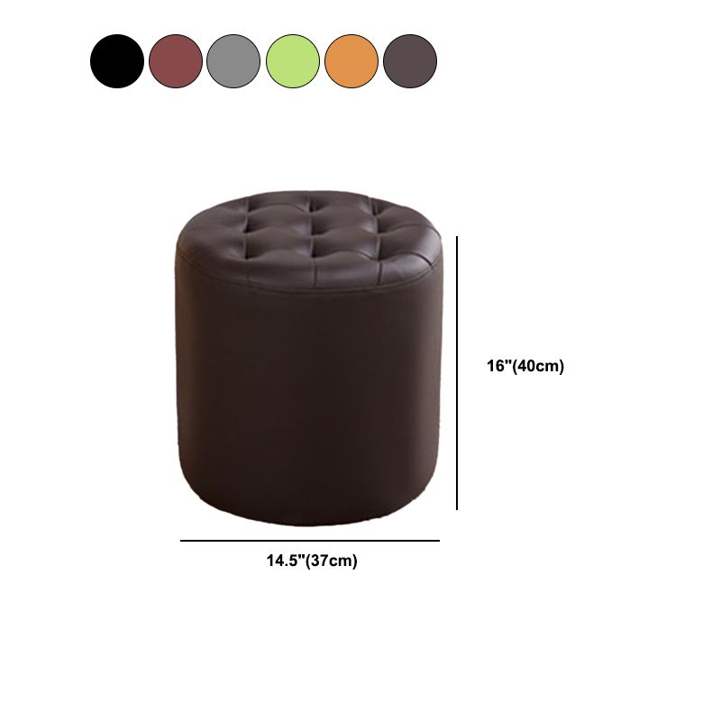 Modern Dark Brown Cube Solid Color Square Leather for Living Room Clearhalo 'furn' 'furn_ottomans_poufs' 'Furniture' 'Living Room Furniture' 'Ottomans & Poufs' 'ottomans_poufs' 1200x1200_fba7b369-ee51-4ed6-af0c-e546a06e45d7