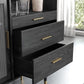 Sideboard a 2 porte glam in legno 61 "l armadio della credenza soggiorno con porta di vetro