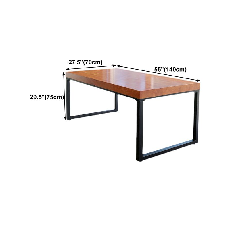 Natural and Black Dining Site Table Industrial Wood and Metal Dining Table Clearhalo 'Dining Tables & Seating' 'Dining Tables' 'dining_table' 'furn' 'furn_dining_table' 'Furniture' 'furniture_dining_table' 'Kitchen & Dining Furniture' 1200x1200_fba825df-b18b-4f2f-8fdf-141f08a8c61c
