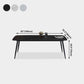 Sintered Stone Dining Table 4 Legs Black Carbon Steel Base Rectangle Table for Home Clearhalo ' dining_table' 'Dining Tables & Seating' 'Dining Tables' 'furn' 'furn_dining_table' 'Furniture' 'furniture_dining_table' 'Kitchen & Dining Furniture' 'kitchen&dining_furn' 'kitchen' 'kitchen_dining_table' 1200x1200_fba9251f-72a8-4f8c-865b-e548b6f84138