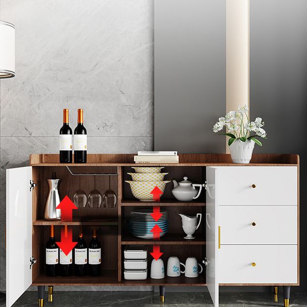 3-Drawer Dining Server Solid Wood and Manufactured Wood Cabinets Server Clearhalo 'buffet_sideboard' 'Buffets & Sideboards' 'furn' 'furn_buffet_sideboard' 'Furniture' 'Kitchen & Dining Furniture' 1200x1200_fba94a0a-6508-422e-b535-46cd6171c1d5