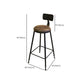 Tabouret de bar en métal de style industriel tabouret de bar sans bras avec base noire