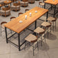 1/5/9 Pieces Modern Wood Bar Table Set Counter Table with Upholstered Stools Clearhalo 'Bar Furniture' 'furn' 'furn_home_bar_bar_sets' 'Furniture' 'Home Bars & Bar Sets' 'home_bar_bar_sets' 'Kitchen & Dining Furniture' 1200x1200_fba9d9f3-4832-4328-b3b6-074939308e20