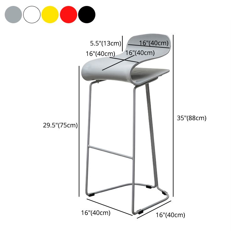 Scandinavian Style Bar-stool with PP Seat Counter Stools for Kitchen Clearhalo 'Bar Furniture' 'Bar Stools' 'bar_stools' 'furn' 'furn_bar_stools' 'furniture_bar_stools' 'Kitchen & Dining Furniture' 'kitchen&dining_furn' 'kitchen' 'kitchen_furn' Furniture' 1200x1200_fbaa6459-5c69-4bf2-9849-5791d63eaaaf