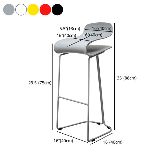 Scandinavian Style Bar-stool with PP Seat Counter Stools for Kitchen Clearhalo 'Bar Furniture' 'Bar Stools' 'bar_stools' 'furn' 'furn_bar_stools' 'furniture_bar_stools' 'Kitchen & Dining Furniture' 'kitchen&dining_furn' 'kitchen' 'kitchen_furn' Furniture' 1200x1200_fbaa6459-5c69-4bf2-9849-5791d63eaaaf