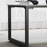 Rectangular Dark Taupe Writing Desk Sled Industrial Office Desk for Home Clearhalo 'furn' 'furn_office_desk' 'Furniture' 'Office Desks' 'Office Furniture' 'office_desk' 1200x1200_fbab41bb-95bb-47d8-aee6-75f7ecbf190a