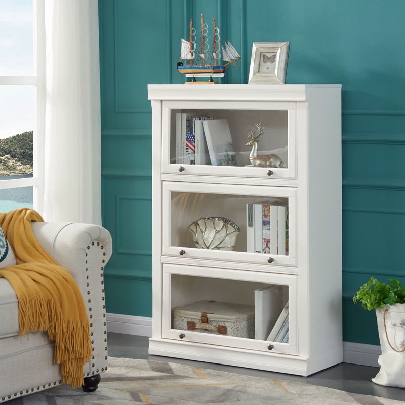 Wooden Standard Bookcase Modern Style White Colour Closed Back Bookshelf Clearhalo 'Bookcases' 'furn' 'furn_bookcases' 'Furniture' 'furniture_bookcases' 'Office Furniture' 1200x1200_fbad0bff-08ad-43c5-9485-3d3b43c68ee9