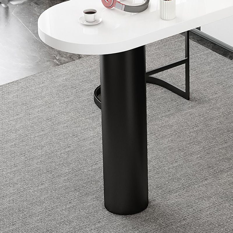 Artificial Wood/Stone Bar Dining Table Modern Oval Bar Table with Tripod for Dining Room Clearhalo 'Bar Furniture' 'Bar Tables' 'bar_tables' 'furn' 'furn_bar_tables' 'Furniture' 'furniture_bar_tables' 'Kitchen & Dining Furniture' 1200x1200_fbae3c8e-adbb-4d78-b5cb-a76f83c517db