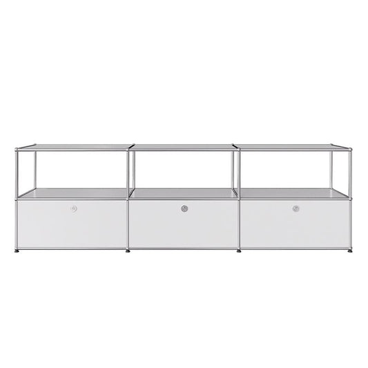 Stea credatura bianca in stile moderno Metal Metal Storage sideboard con cassetto