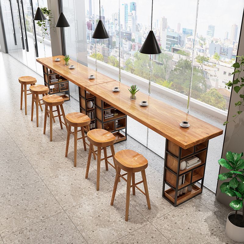 Nordic Style Wooden Table Dining Bar Counter Table for Kitchen Clearhalo 'Bar Furniture' 'Bar Tables' 'bar_tables' 'furn' 'furn_bar_tables' 'Furniture' 'furniture_bar_tables' 'Kitchen & Dining Furniture' 1200x1200_fbafbbe2-203c-4cdc-b3b0-1dc740ad6561