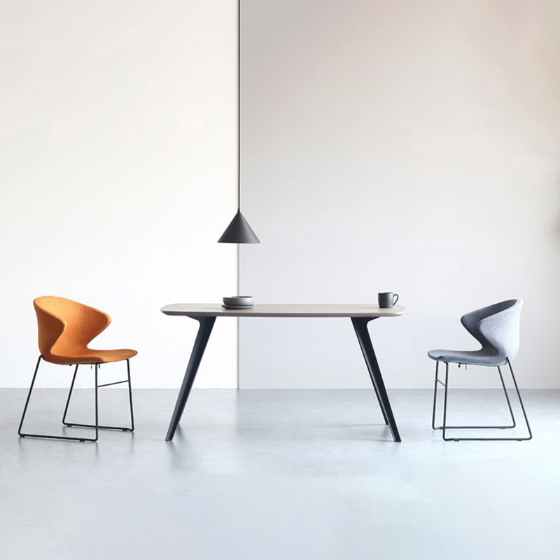 Contemporary Style Dining Chair Armless Metal Side Wingback Chairs for Kitchen Clearhalo ' kitchen&dining_furn' 'Dining Chairs' 'Dining Tables & Seating' 'dining_chair' 'furn' 'furn_dining_chair' 'Furniture' 'furniture_dining_chair' 'Kitchen & Dining Furniture' 'kitchen' 1200x1200_fbb01951-47df-4d5e-937a-c0bf119fe24e