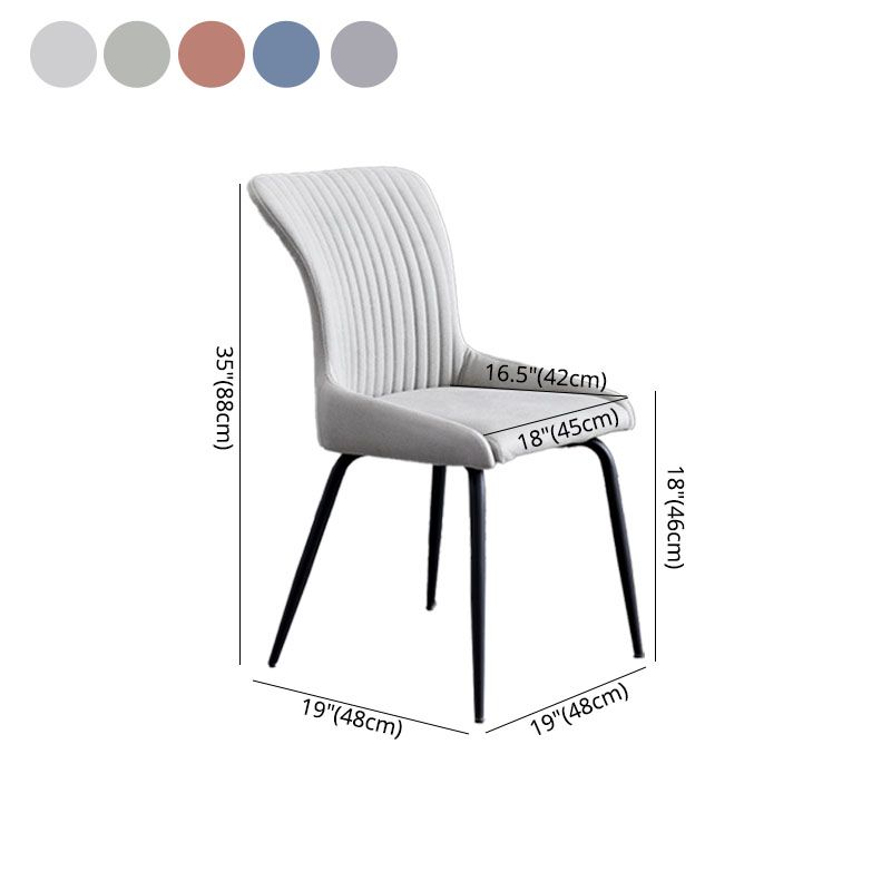Contemporary Style Metal Dining Chairs Kitchen Armless Dining Side Chairs Clearhalo ' kitchen&dining_furn' 'Dining Chairs' 'Dining Tables & Seating' 'dining_chair' 'furn' 'furn_dining_chair' 'Furniture' 'furniture_dining_chair' 'Kitchen & Dining Furniture' 'kitchen' 1200x1200_fbb06a31-0c6b-43bf-86f4-bb788d460bd2