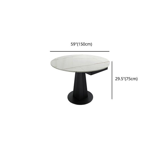 Modern 1/3/4/5/7 Pieces Round Dining Table Set with Sintered Stone Dinette Set Clearhalo 'Dining Room Sets' 'Dining Tables & Seating' 'dining_room_set' 'furn' 'furn_dining_room_set' 'Furniture' 'furniture_dining_room_set' 'Kitchen & Dining Furniture' 'kitchen&dining_furn' 'kitchen' 1200x1200_fbb40617-9439-431b-ac81-c381aab3e022