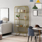 Glam Metal Bookshelf Standard Book Shelf for Home Office 11.8" Wide Clearhalo 'Bookcases' 'furn' 'furn_bookcases' 'Furniture' 'Office Furniture' 1200x1200_fbb4b09e-f3b2-42ec-bdc7-b43067c82461