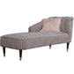 Chaise contemporaine à un bras, bras ronds, pied-de-poule pour le salon