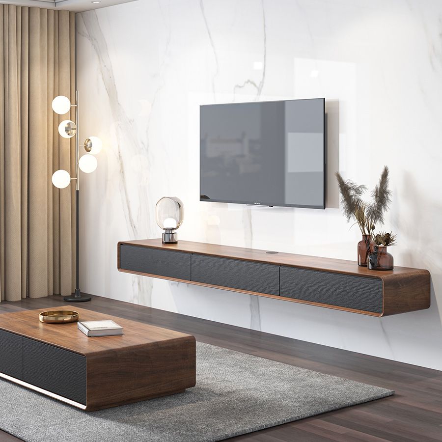 3 Doors Scandinavian TV Media Stand Wall-mounted TV Media Console Clearhalo 'furn' 'furn_tv_stands_entertainment_centers' 'Furniture' 'Living Room Furniture' 'TV Stands & Entertainment Centers' 'TV Stands & Media Storage Furniture' 'tv_stands_entertainment_centers' 1200x1200_fbb5e1d1-9d38-41e7-b4e5-f815a358198e