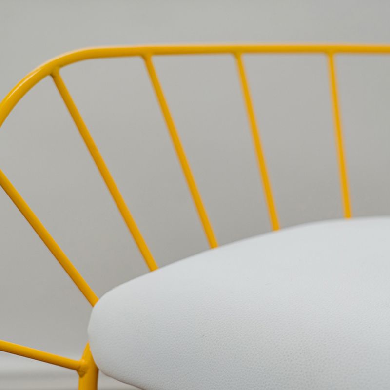 Contemporary Indoor Metal Legs Upholstered Bar Stool with Footrest