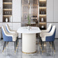 Metal Contemporary Free Form Dining Table Marble Table for Dining Room and Kitchen Clearhalo ' dining_table' 'Dining Tables & Seating' 'Dining Tables' 'furn' 'furn_dining_table' 'Furniture' 'furniture_dining_table' 'Kitchen & Dining Furniture' 'kitchen&dining_furn' 'kitchen' 'kitchen_dining_table' 1200x1200_fbb702f4-e07c-4e99-8737-b741b98ace15