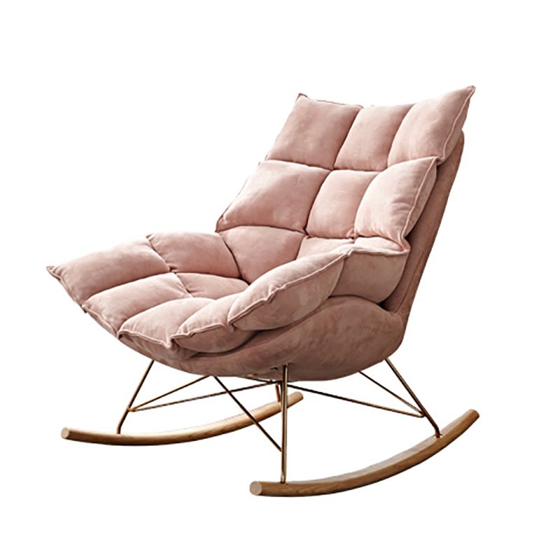 Contemporary Accent Room Chair in Pink/Grey with Solid Wood Base Clearhalo 'Accent Chairs' 'accent_chairs' 'Chairs & Seating' 'furn' 'furn_accent_chairs' 'Furniture' 'Living Room Furniture' 1200x1200_fbb73664-f663-46d3-b7ac-0f4de5bfac3e