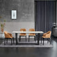 Ensemble de table rectangulaire en pierre agglomérée de style moderne, ensemble de salle à manger 1/4/5 pièces