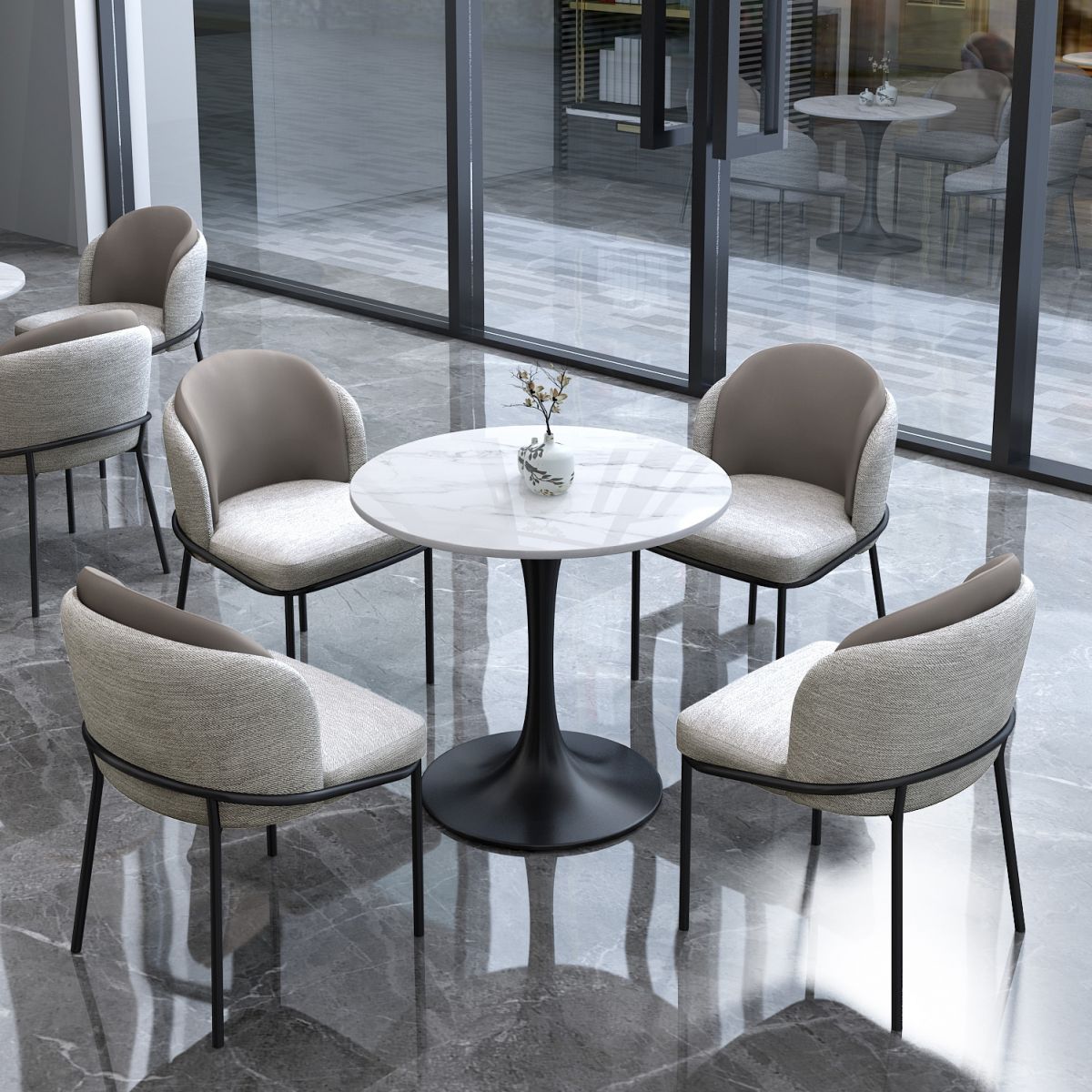 Modern 1/3/4/5 Pieces Metal Dining Set Dining Furniture Set /Separate Items Clearhalo 'Dining Room Sets' 'Dining Tables & Seating' 'dining_room_set' 'furn' 'furn_dining_room_set' 'Furniture' 'furniture_dining_room_set' 'Kitchen & Dining Furniture' 'kitchen&dining_furn' 'kitchen' 1200x1200_fbb7db74-ad67-4ab0-ba02-d81d9839c14b