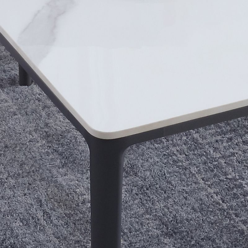 Rectangle 4 Legs Modern Dining Table Two-Color Fixed Table with Sintered Stone Clearhalo ' dining_table' 'Dining Tables & Seating' 'Dining Tables' 'furn' 'furn_dining_table' 'Furniture' 'furniture_dining_table' 'Kitchen & Dining Furniture' 'kitchen&dining_furn' 'kitchen' 'kitchen_dining_table' 1200x1200_fbb957c7-3593-4e4f-96a7-9bb370e0fa2c
