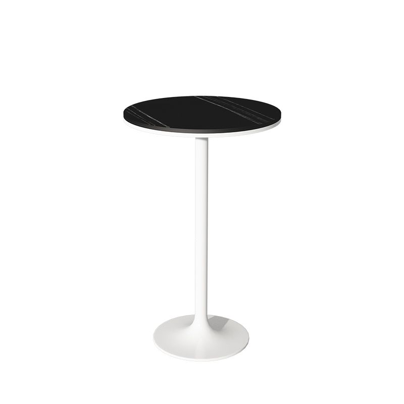 Contemporary Round Bar Dining Table Indoor Bar Height Pub Table Iron Base Clearhalo 'Bar Furniture' 'Bar Tables' 'bar_tables' 'furn' 'furn_bar_tables' 'Furniture' 'furniture_bar_tables' 'Kitchen & Dining Furniture' 'kitchen&dining_furn' 'kitchen' 1200x1200_fbbab3a6-92b1-4b3f-aa8b-dc3c35377131