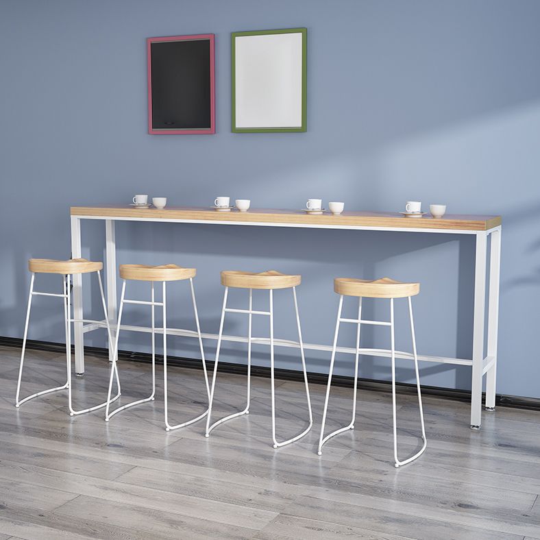 Indoor Contemporary Bar Dining Table Rectangle Solid Wood Bar Table Clearhalo 'Bar Furniture' 'Bar Tables' 'bar_tables' 'furn' 'furn_bar_tables' 'Furniture' 'Kitchen & Dining Furniture' 1200x1200_fbbb587d-f920-4919-bb36-d12deea7a70a