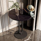21.65" Tall Pedestal Side Table Mid-Century Modern Round Stone Top End Table