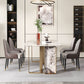 Rectangle Stainless Steel Dining Site Table Traditional Luxury Dinette Table for Home Clearhalo ' dining_table' 'Dining Tables & Seating' 'Dining Tables' 'furn' 'furn_dining_table' 'Furniture' 'furniture_dining_table' 'Kitchen & Dining Furniture' 'kitchen&dining_furn' 'kitchen' 'kitchen_dining_table' 1200x1200_fbc11e04-2d30-4768-834e-46fd26df2555